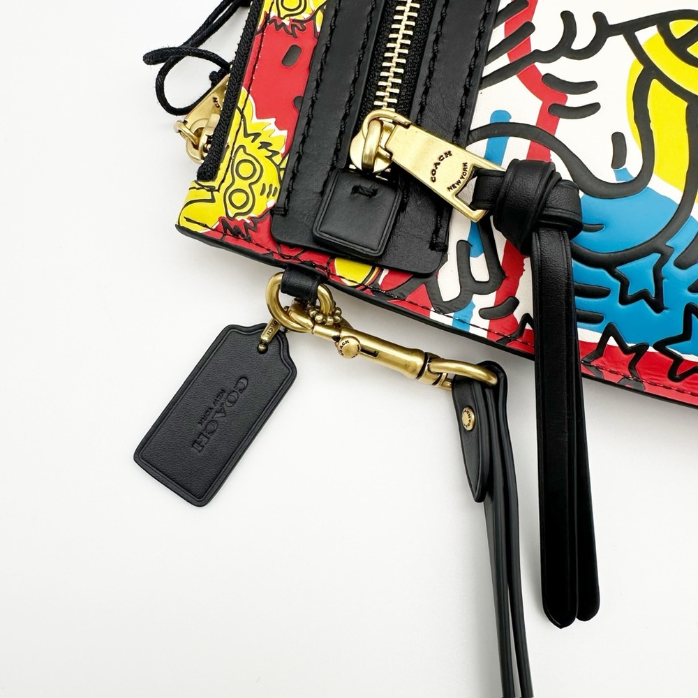 NWT Coach Disney Mickey Mouse X Keith Haring Academy Pouch - Picture 5 of 13